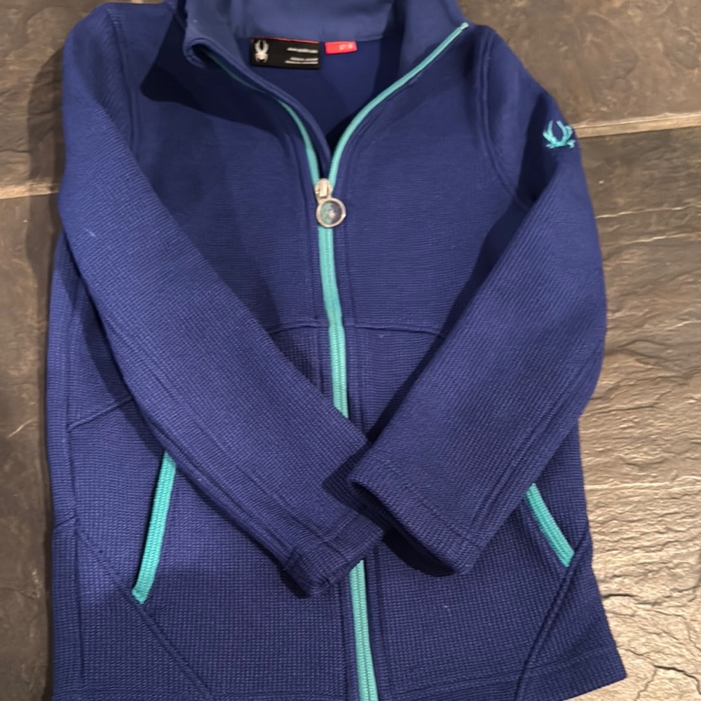 Spyder Blue Rashguard Swim Top - Picture 4 of 6